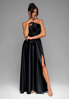 Produktbild von Ombre Abendkleid Satin Maxi schwarz L