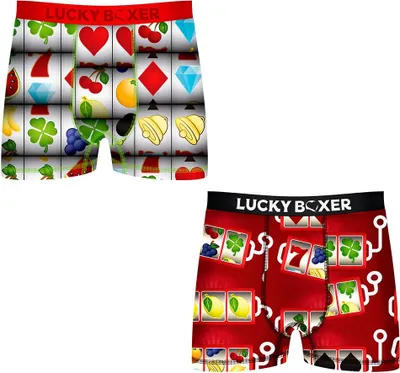 Image de Lucky Boxer Pk2344 Boxers, lot de 2, multicolore, taille L, homme, multicolore, taille L