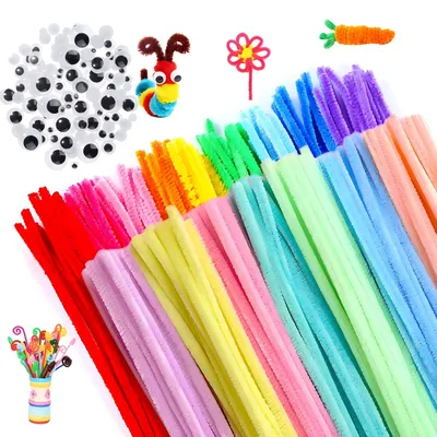 Pfeifenreiniger-Set, 300 Stück, bunt, 6 mm x 30 cm, Basteldraht