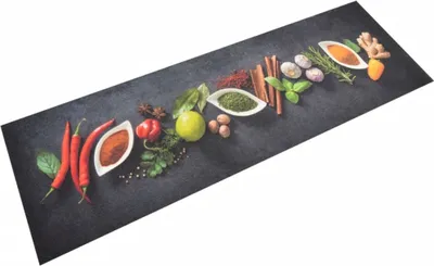 Produktbild von Küchenteppich Waschbar Gewürze 60x180 cm Samt