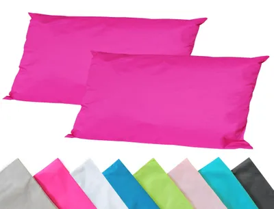 Produktbild von JACK 2er Set Outdoor Kissenhülle Kissenbezug 40x60cm Wasserfest Sitzkissen Lounge Kissen Garten Stuhl Lotus Effekt, Farbe:Pink