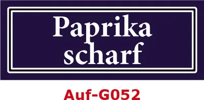 Produktbild von 2 Stück Gewürzaufkleber Paprika scharf 40x16mm Gewürzetiketten Sticker Lebensmittel (Auf-G052)