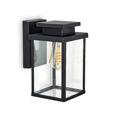 Produktbild von Poggio »Poggio« Wandaußenleuchte moderne Wandlampe aus Metall/Glas in schwarz