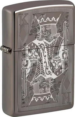 Produktbild von Zippo Benzin-Feuerzeug Black Ice Kings of Diamonds 2, 600075864 unbefüllt