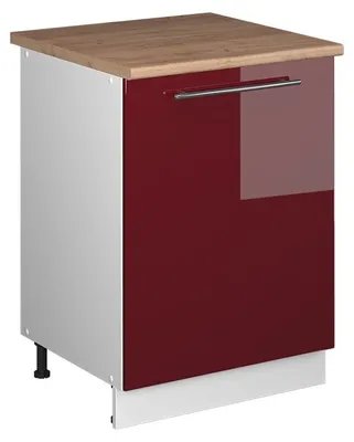 Immagine prodotto di Mobile lavello cucina Vicco Fame-Line Bordeaux lucido/Bianco 60 cm, Model 62189