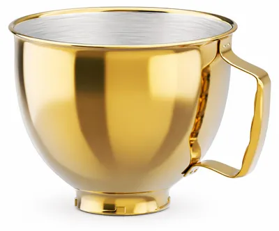 Produktbild von Edelstahl-Schüssel für KitchenAid 4.8L – Griff & Spülmaschinenfest – Gold