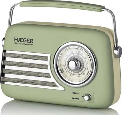 Zdjęcie produktu dla Haeger RB-GRE.001A, Przenośny, Analogowy, FM, 87,5 - 108 MHz, 5 W, 65 dB