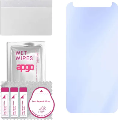 Produktbild von apgo Hybrid Schutzglas, kompatibel mit TCL 201, 9H Härte, Flexible Nano Glass PRO, toller Ersatz für Hartglas, kratzfester Displayschutzglas, Displayschutz, Full Glue