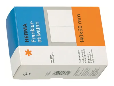Obrázek produktu pro Samolepicí štítky HERMA - bílé - 50 x 140 mm 500 štítků (250 listů x 2)