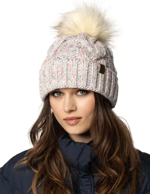 Produktbild von VIVISENCE Wintermütze Mit Bommel Damen Warmes Ideal Für Kalte Wintertage 7014, W