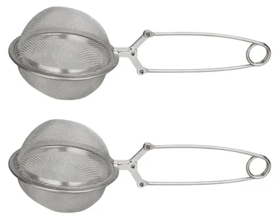 Image de Ensemble de 2 Boules à thé type Pinces à thé en inox 18,5 cm Fackelmann