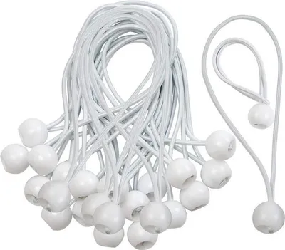 Obrázek produktu pro Balení 50 dlouhých gumových lan se smyčkou - bílá - 15 cm