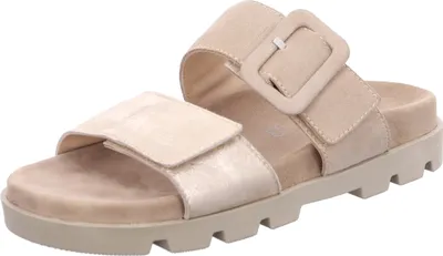 Produktbild von Rohde Damen Pantolette aus Leder mit großer überzogener Schnalle Venezia 6313, Größe:38 EU, Farbe:Gold