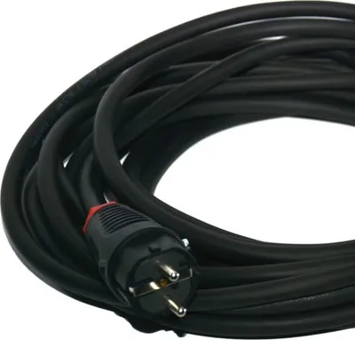 Productafbeelding van Hilark elektrische kabel H07RN-F 3g2,5 mm (3x2,5 mm), verlengkabel met gele Schuko-stekkerblok, professioneel, 2 meter