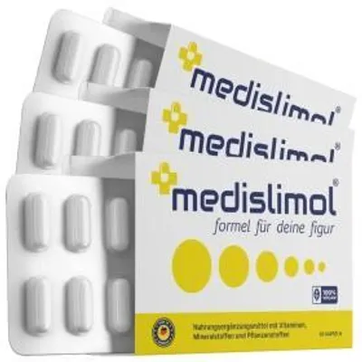 Produktbild von Medislimol Kapseln | Naturreine Pflanzenkraft | für Männer und Frauen | Inhalt: 3x60 Kapseln