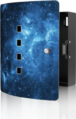 Produktbild von banjado Design Schlüsselkasten aus Edelstahl für 10 Schlüssel, Schlüsselschrank 24 x 21,5 x 7cm groß mit Magnetverschluss,  Universum [BWSK 10437]