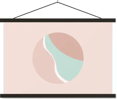 Produktbild von MuchoWow® Textilposter Sommer - Strand - Pastell 150x100 cm mit schwarzem Rahmen - Schlafzimmer
