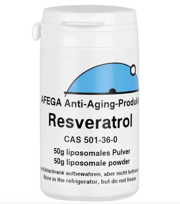 Produktbild von 50 g liposomales Resveratrol-Pulver; 99 % Reinheit (pflanzenbasiert)