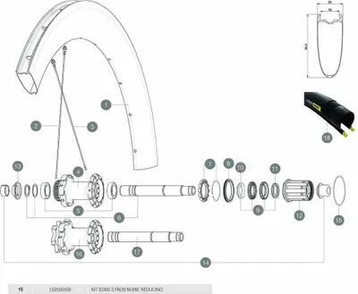 Produktbild von Mavic Id360 Geräuschdämpfungspads 3 Einheiten Schwarz Schwarz One Size