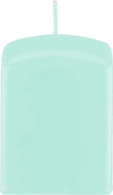 Produktbild von Quader Kerzen, Quadratische Kerzen Türkis 120 x Ø 60/60 mm, 16 Stück