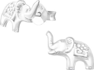 Produktbild von Kinder Ohrringe Ohrstecker 925 Sterling Silber Indischer Elefant