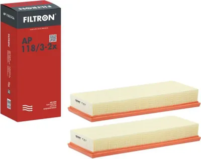 Produktbild von Luftfilter FILTRON AP 118/3-2x passend für MERCEDES-BENZ C-Klasse Limousine (W204) Filtereinsatz