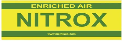 Obrázek produktu pro Metalsub Tank Nitrox Sticker Yellow Yellow Jedna velikost