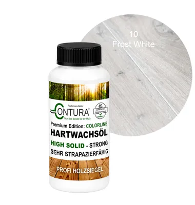 Produktbild von Contura 250ml. FARBIGES Hartwachsöl Colorline Premium Hartwachs - 10 Frost White
