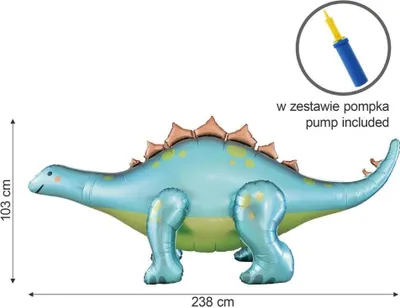 Produktbild von Folienballon „Dino Stegosaurus“ 238 x 91 x 103 cm – Godan