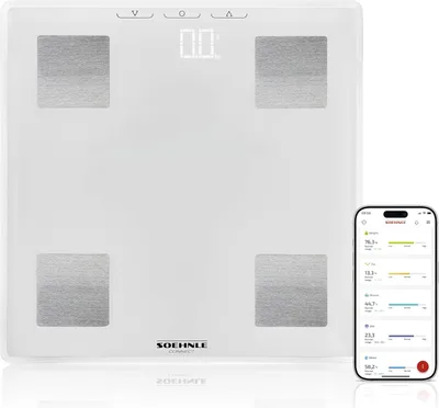 Produktbild von SOEHNLE 63884 PWD Shape Sense Connect Lite Diagnosewaage, Farbe:Weiß
