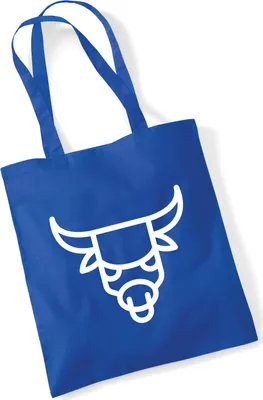 Produktbild von Huuraa Jutebeutel Stier Sternzeichen Symbol 10 Liter Bright Royal Baumwolle Tasche Geschenkidee
