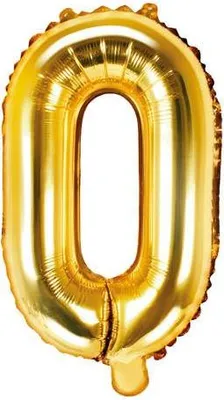 Image de Ballon en plastique doré 35 cm lettre O