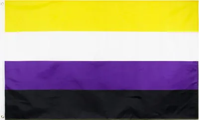 Produktbild von LGBT Regenbogenflagge groß 90 x 150 cm nicht-binär F1
