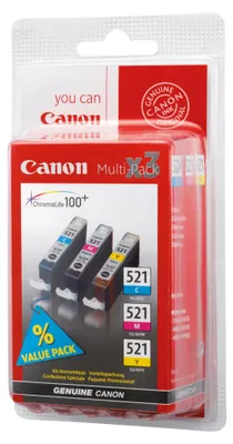 Obrázok produktu pre Canon 2934B015, Azúrová, Purpurová, Žltá, 3 kusov, Viacnásobné balenie