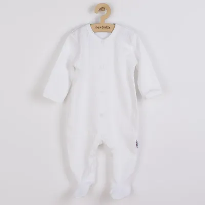 Produktbild von Neu Baby Praktisch Weiß Junge Baumwolle Jumpsuit, Gr. 80 (9-12m)