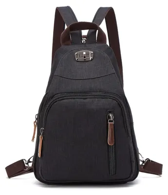 Productafbeelding van Borsttas, schoudertas, kleine rugzak, sporttas, polyester, zwart