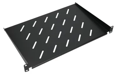 Image de Étagère spéciale de 19 pouces, 1U, 300 mm, pour rack de 19 pouces, de couleur noire