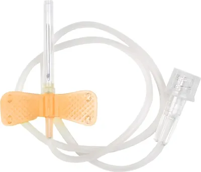 Produktbild von Flügelkanülen Wing-Flo 25G orange (50 Stk.)