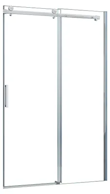 Produktbild von AICA Schiebetür 135x195cm,8mm NANO ESG-Glas,Komplett Chrom-Optik,links/rechts montierbar,mit Griff & Dichtung,Nischentür Dusche
