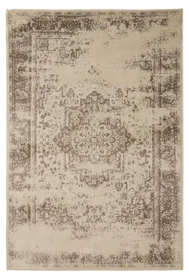 Zdjęcie produktu dla benuta Dywan vintage do salonu Suki kremowo-brązowy 60 x 120 cm Dywan do salonu Sypialnia miękki orientalny Prostokątny