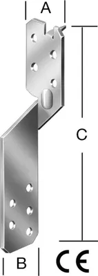 Immagine prodotto di Ancoraggio per arcarecci VORMANN (sinistra / destra / 170x36x2mm / Contenuto: 50 pezzi) - 070959000
