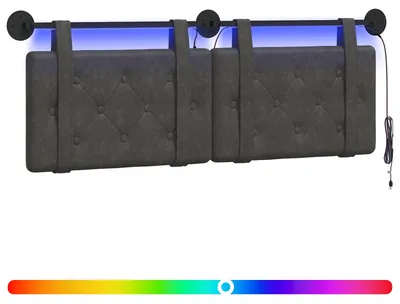 Image de Tête de lit suspendue Avec lumière LED NoirPolyuréthaneantique