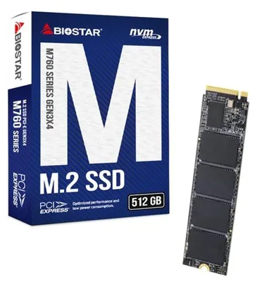 Immagine prodotto di SSD Biostar M760 da 512 GB PCIe Gen 3 x4 NVMe 1.3