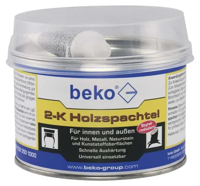 Produktbild von beko 2-Komponenten Holzspachtel, 1 kg, ähnlich eiche, inkl. Härter