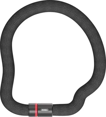Produktbild von Famanu Kettenschloss aus gehärtetem Stahl 6 mm dick - 110 cm lang - mit Schlüssel - Sicherheitsniveau 7 - schwarz