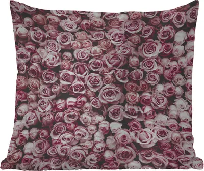 Produktbild von MuchoWow® Outdoor Kissen - Blumen - Rosen - Natur - Rosa - Botanisch - 60x60 cm - Wetterfest - Lounge Kissen - Dekoration - Schlaf Kissen
