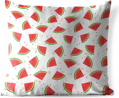 Produktbild von MuchoWow® Outdoor Kissen - Sommer - Wassermelone - Rosa - 40x40 cm - Wetterfest - Lounge Kissen - Kopfkissen - Interieur - Polster mit Bild