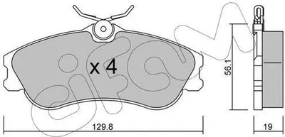 Produktbild von CIFAM Bremsbeläge Satz Vorne Bremsklötze für CITROËN Berlingo / Berlingo First (MF, GJK, GFK) 822-217-1