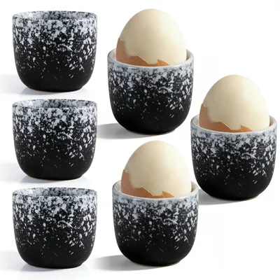 Eierbecher-Set 6er, Porzellan, Höhe 4,8 cm, Ø 5 cm, spülmaschinenfest