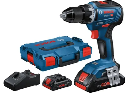 Image de Perceuse-visseuse 18V GSR 18V-55 Professional + 2 batteries Procore 4Ah + chargeur + coffret L-BOXX - BOSCH - 06019H5204